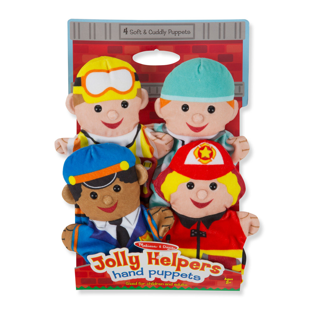 Melissa & Doug Jolly Helpers Hand Puppets, Set Of 4 MPN:LCI9086