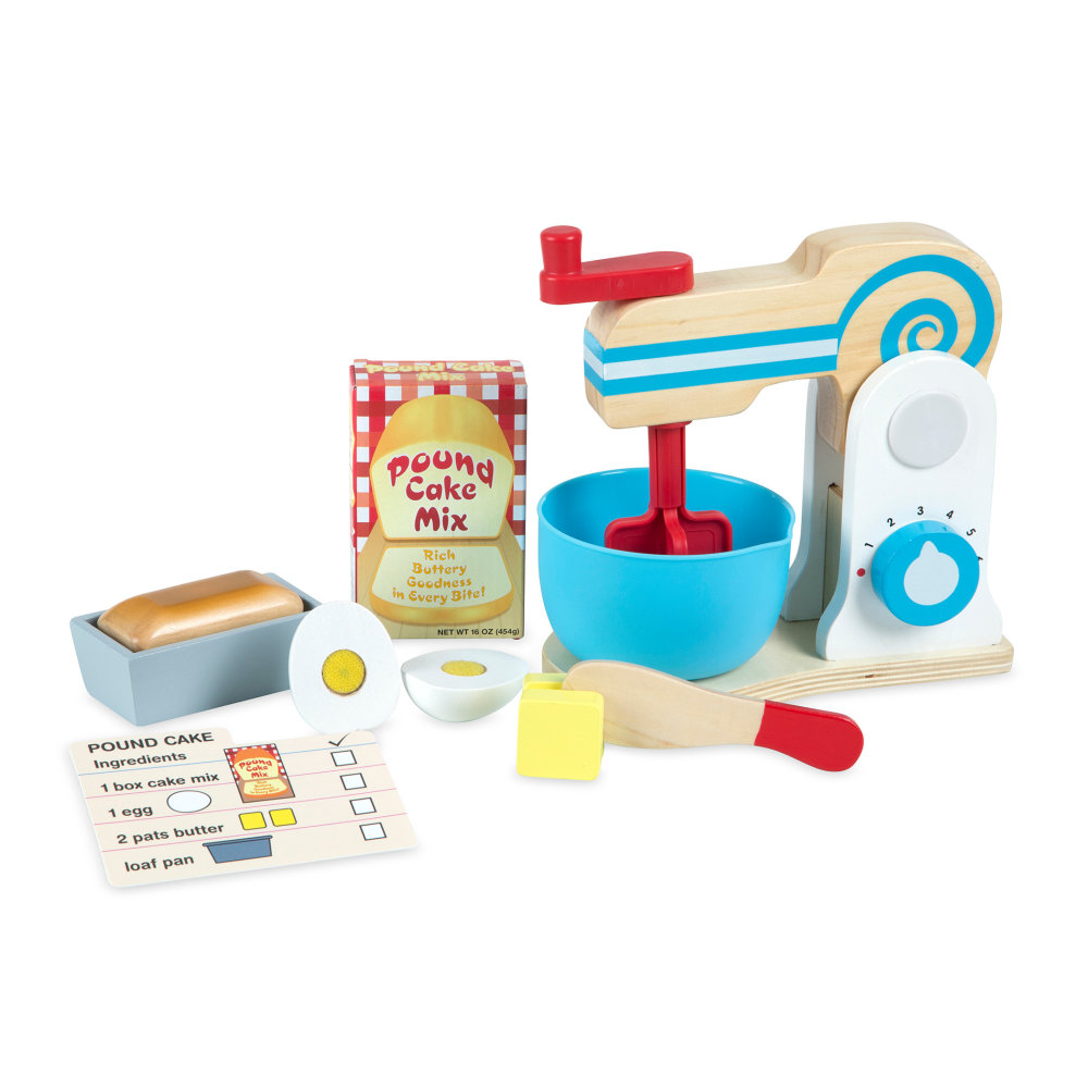 Melissa & Doug Wooden Make-A-Cake Mixer Set MPN:LCI9840