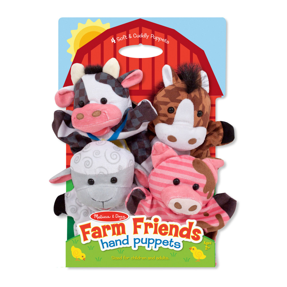 Melissa & Doug Farm Friends Hand Puppets, Set Of 4 MPN:LCI9080