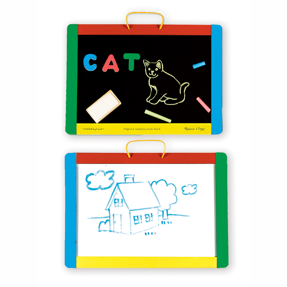 Melissa & Doug Magnetic Chalkboard And Dry-Erase Board Set, 16in x 12in MPN:LCI145