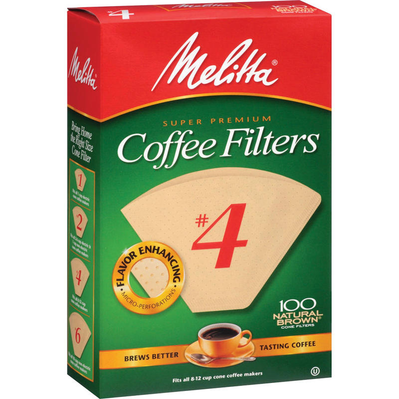 Melitta Coffee Filters, Cone, No. 4, Pack Of 100 (Min Order Qty 12) MPN:624602