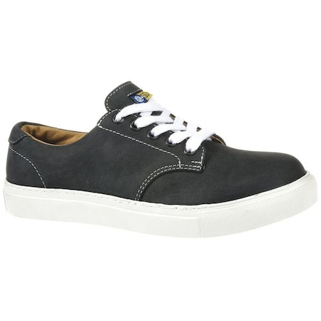 Women's Athletic Shoe, Steel Toe, Leather Upper, Rubber Outsole, Lace Up, Charcoal/Gray, 9 E MPN:484072