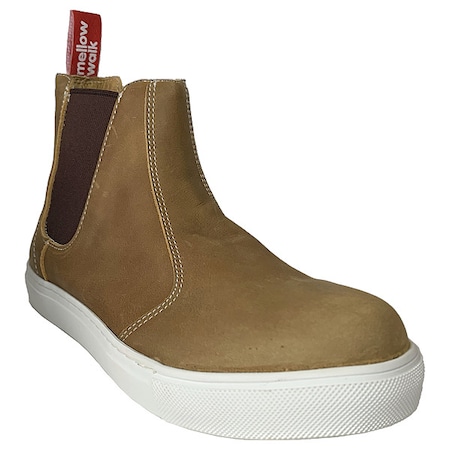 Women's Chelsea Boot, Leather Upper, Rubber Outsole, Tan, 10 MPN:488074DSL
