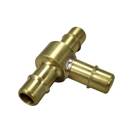 Tee, Brass, Barbed5/32in, 5/32in, 5/32in MPN:T4