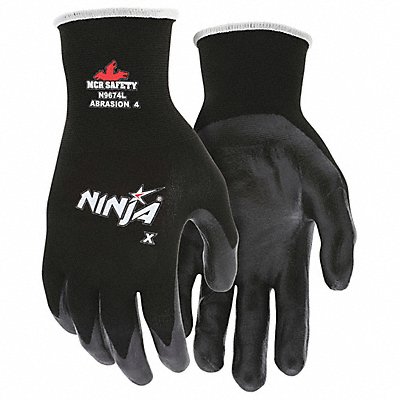 Gloves Coated Large Black PR MPN:N9674L