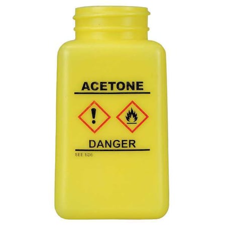 Graduated Acetone Bottle, 6 oz., Yellow MPN:35733