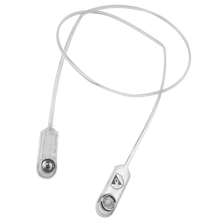 Breakaway Lanyard, Clip, Vinyl, Clear, 37