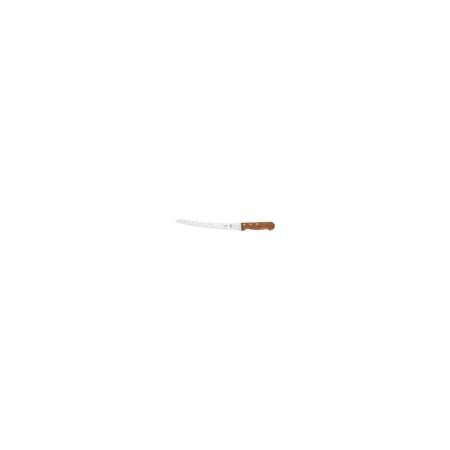 Curved Bread Knife, Wavy Edge, Rosewd, 10