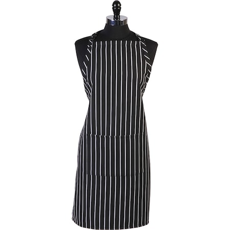Bib Apron, w/Pocket, Black Chalk Stripe MPN:M61110BCS