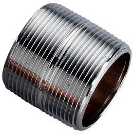 Chrome Plated Brass Schedule 40 Nipple 3/8 X Close Npt Male 3006-001 - Pkg Qty 50