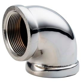 Chrome Plated Brass Pipe Fitting 3/4 90 Degree Elbow Npt Female C101-12 - Pkg Qty 25
