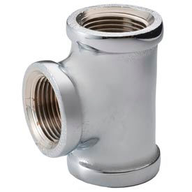 Chrome Plated Brass Pipe Fitting 3/8 Tee Npt Female C106-06 - Pkg Qty 25