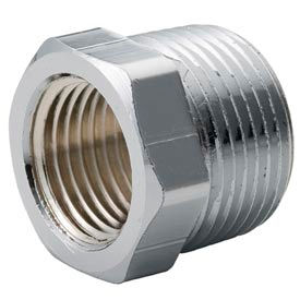 Chrome Plated Brass Pipe Fitting 3/4 X 3/8 Hex Bushing Npt Male X Female C114-1206 - Pkg Qty 25