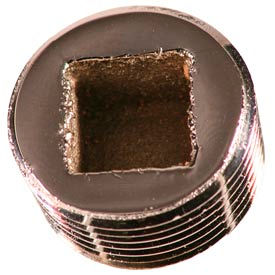 Chrome Plated Brass Pipe Fitting 3/4 Square Countersunk Plug Npt Male C118-12 - Pkg Qty 25