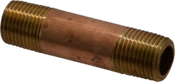 Brass Pipe Nipple: Threaded on Both Ends, 1-1/2