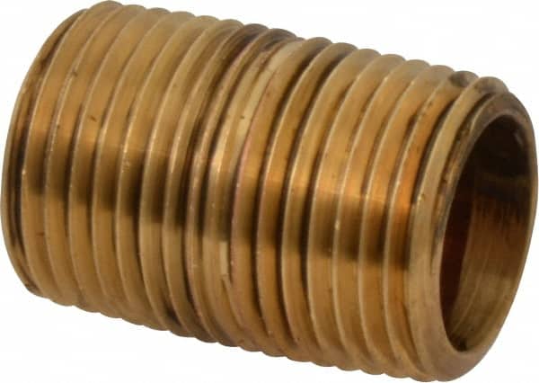 Brass Pipe Nipple: Threaded on Both Ends, 1