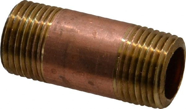 Brass Pipe Nipple: Threaded on Both Ends, 1-1/2