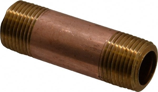 Brass Pipe Nipple: Threaded on Both Ends, 2