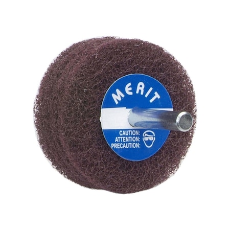 Non-Woven Disc Wheel, 3 in Dia, 1/2 in W, 1/4 in Arbor Hole MPN:08834131496