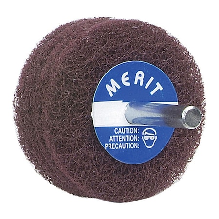 Non-Woven Disc Wheel, 2 in Dia, 1 in W, 1/4 in Arbor Hole MPN:08834131551