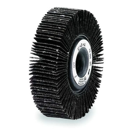 Flap Wheel, 6 in Dia, 1 in W, 1 in Arbor MPN:08834123014