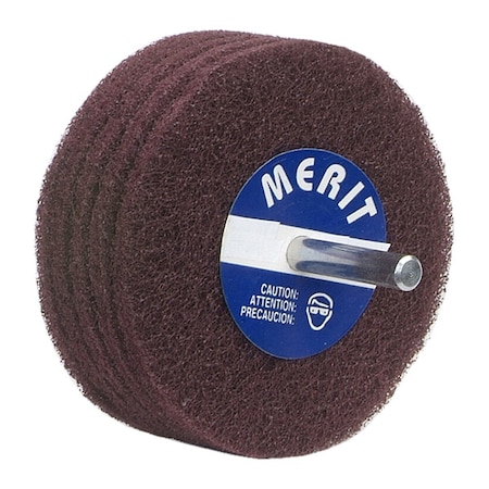 Non-Woven Disc Wheel, Aluminum Oxide, 220 Grit, Non-Woven Type, Merit Disc Wheels MPN:08834131557