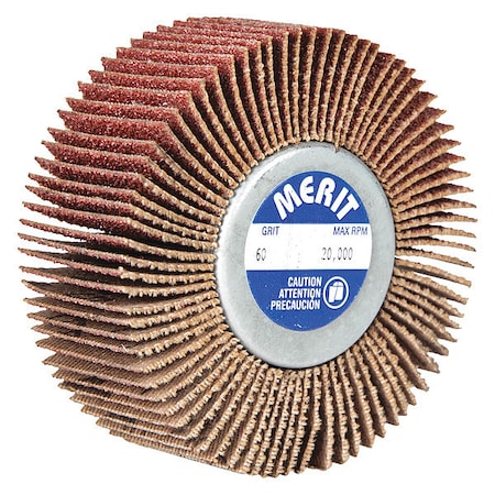 Flap Wheel, 3 in Dia, 1/2 in W, P60 Grit MPN:08834135001