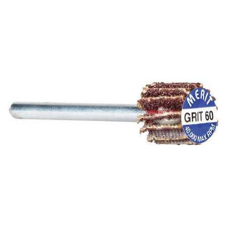 Flap Wheel, 3/8 Dia, 3/8 W, Shk 1/8, 60 MPN:08834137470