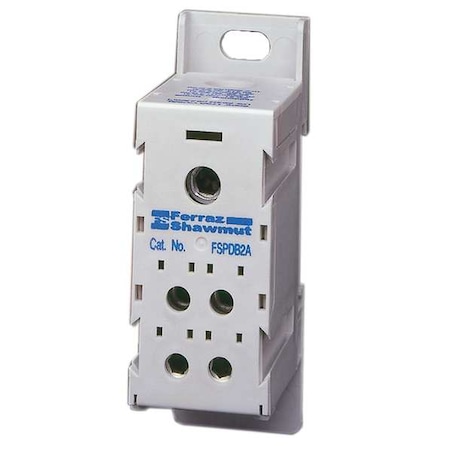 Power Distribution Block, Finger-Safe, 1 Pole, 175 A Copper, 1, 500 V DC, DIN Rail, Screw MPN:FSPDB2A