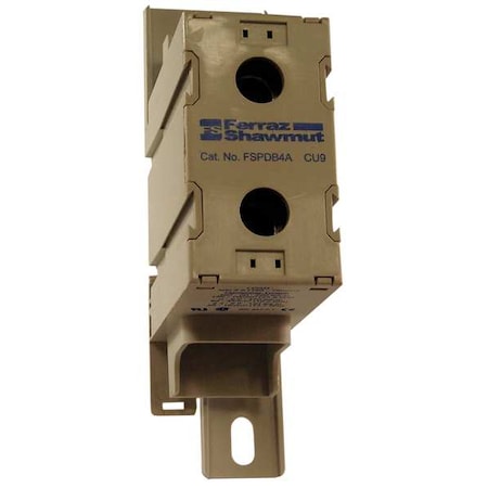 Power Distribution Block, Finger-Safe, 1 Pole, 335 A Copper, 1, 500 V DC, DIN Rail, Screw MPN:FSPDB4A