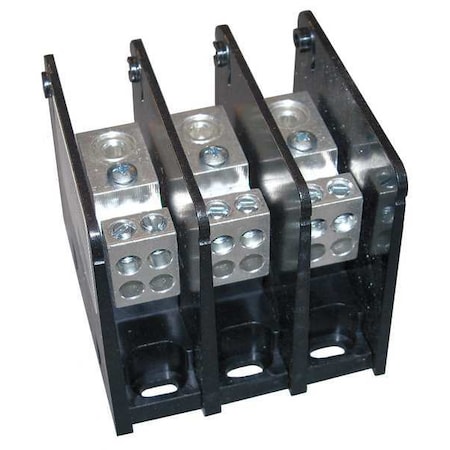 Power Distribution Block, Open, 3 Pole, 175 A Copper, 1, 000 V AC/DC, Screw MPN:MPDB63133