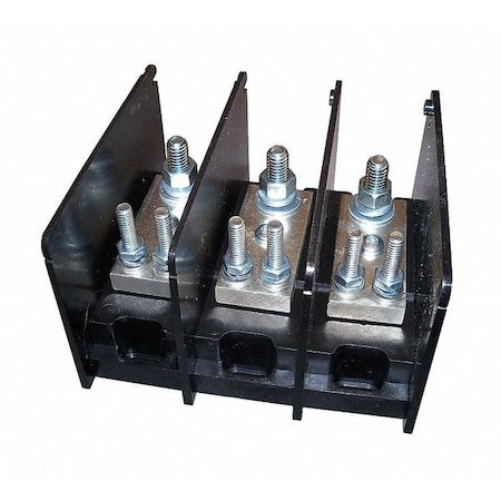 Power Distribution Block, Open, 3 Pole, 400 A Copper, 1, 000 V AC/DC, Screw MPN:MPDB66233