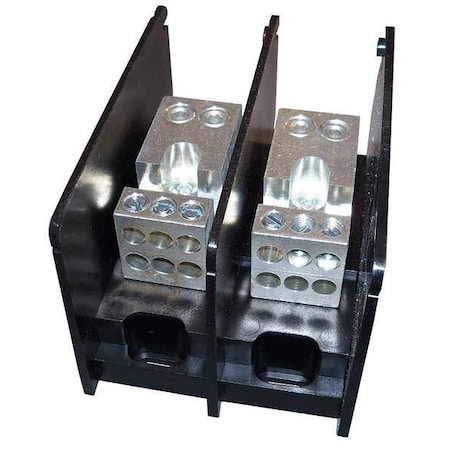 Power Distribution Block, Open, 2 Pole, 350 A Copper, 1, 000 V AC/DC, Screw MPN:MPDB67512