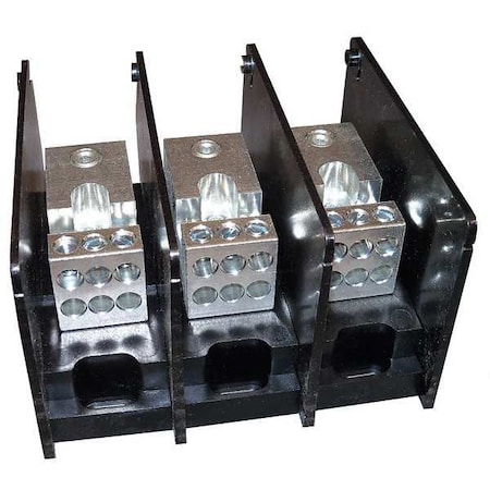 Power Distribution Block, Open, 3 Pole, 175 A Copper, 1, 000 V AC/DC, Screw MPN:MPDB67563