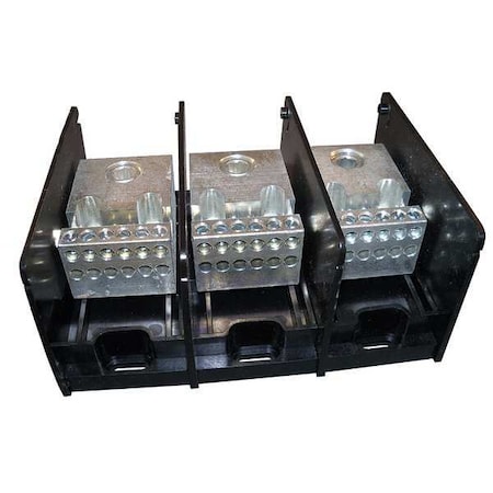 Power Distribution Block, Open, 3 Pole, 380 A Copper, 1, 000 V AC/DC, Screw MPN:MPDB69083