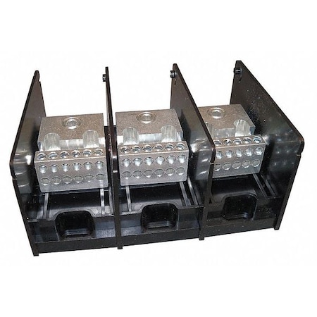 Power Distribution Block, Open, 3 Pole, 310 A Copper, 1, 000 V AC/DC, Screw MPN:MPDB69153