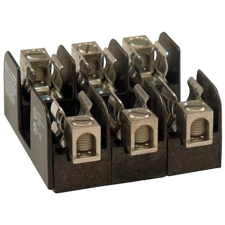 Open Fuse Block, 0 to 30A Amp Range, 250V AC/DC Volt Rating, 3 Poles, Box Lug MPN:20303