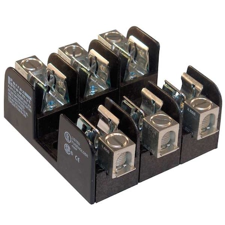 Open Fuse Block, R UL Class, 250V AC/DC Volt Rating, 3 Poles, Box Lug MPN:20308R