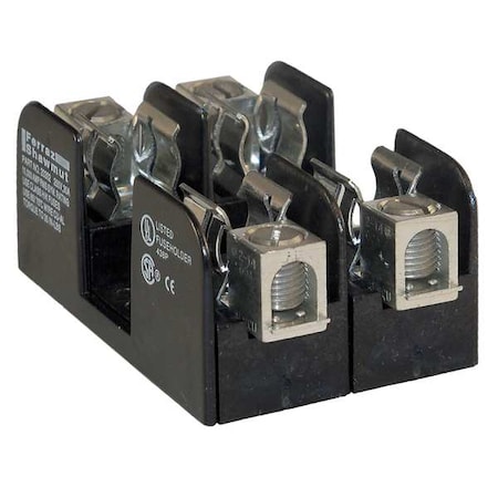 Open Fuse Block, 0 to 30A Amp Range, 250V AC/DC Volt Rating, 2 Poles, Box Lug MPN:20357