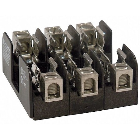 Open Fuse Block, 0 to 30A Amp Range, 250V AC/DC Volt Rating, 3 Poles, Box Lug MPN:20358