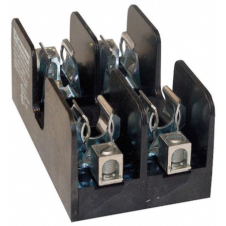Open Fuse Block, 31 to 60A Amp Range, 250V AC/DC Volt Rating, 2 Poles, Box Lug MPN:20607R