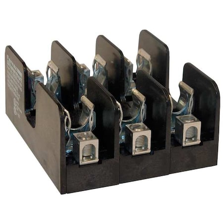 Open Fuse Block, R UL Class, 250V AC/DC Volt Rating, 3 Poles, Box Lug MPN:20608R