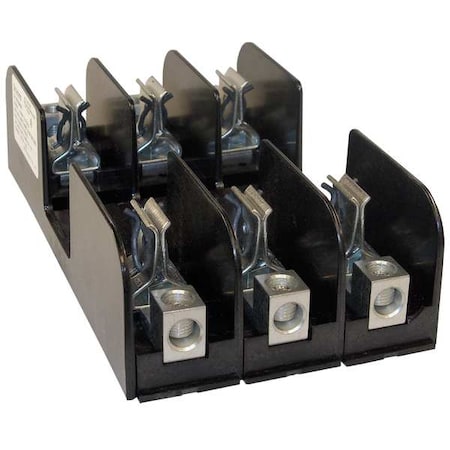 Open Fuse Block, 61 to 100A Amp Range, 250V AC/DC Volt Rating, 3 Poles, Box Lug MPN:21038