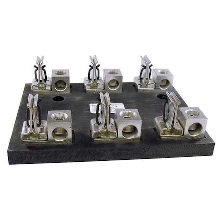 Open Fuse Block, 101 to 200A Amp Range, 250V AC/DC Volt Rating, 3 Poles, Box Lug MPN:22003
