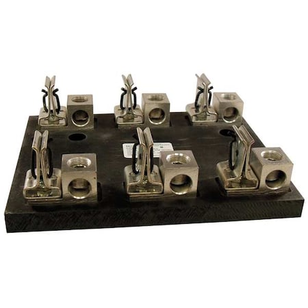 Open Fuse Block, R UL Class, 250V AC/DC Volt Rating, 3 Poles, Box Lug MPN:22003R