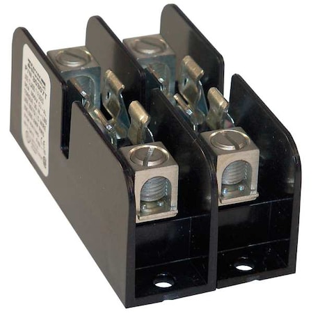 Open Fuse Block, T UL Class, 300V AC/DC Volt Rating, 2 Poles, Box Lug MPN:30307T