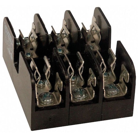 Open Fuse Block, 0 to 30A Amp Range, 600V AC/DC Volt Rating, 3 Poles, Screw MPN:30313