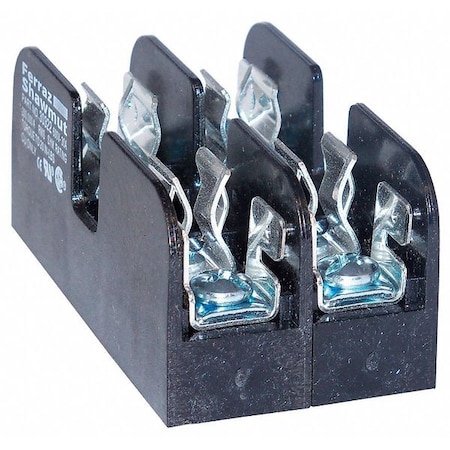 Open Fuse Block, 0 to 30A Amp Range, 600V AC/DC Volt Rating, 2 Poles, Pressure Plate MPN:30322