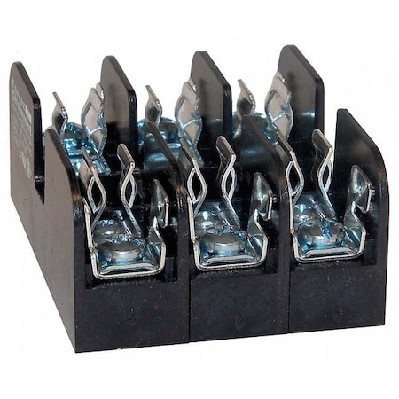 Open Fuse Block, 0 to 30A Amp Range, 600V AC/DC Volt Rating, 3 Poles, Pressure Plate MPN:30323