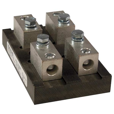 Open Fuse Block, 61 to 100A Amp Range, 300V AC/DC Volt Rating, 2 Poles, Box Lug MPN:31002T